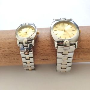 Geneva Luxury Quartz Water Resistant Watch Set